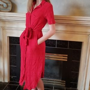 Anthropologie Maeve button down dress sz XS